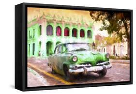 Cuba Painting - Havana Green City-Philippe Hugonnard-Framed Stretched Canvas