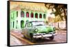 Cuba Painting - Havana Green City-Philippe Hugonnard-Framed Stretched Canvas