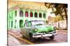 Cuba Painting - Havana Green City-Philippe Hugonnard-Stretched Canvas