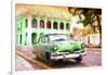 Cuba Painting - Havana Green City-Philippe Hugonnard-Framed Art Print