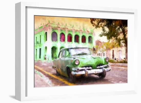 Cuba Painting - Havana Green City-Philippe Hugonnard-Framed Art Print