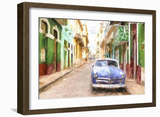Cuba Painting - Havana Street-Philippe Hugonnard-Framed Art Print