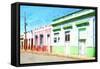 Cuba Painting - Houses Closed-Philippe Hugonnard-Framed Stretched Canvas
