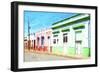 Cuba Painting - Houses Closed-Philippe Hugonnard-Framed Art Print