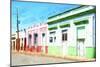 Cuba Painting - Houses Closed-Philippe Hugonnard-Mounted Art Print