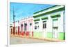 Cuba Painting - Houses Closed-Philippe Hugonnard-Framed Art Print