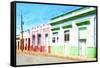 Cuba Painting - Houses Closed-Philippe Hugonnard-Framed Stretched Canvas