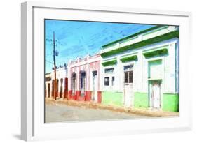 Cuba Painting - Houses Closed-Philippe Hugonnard-Framed Art Print