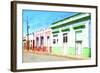 Cuba Painting - Houses Closed-Philippe Hugonnard-Framed Art Print