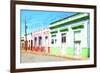 Cuba Painting - Houses Closed-Philippe Hugonnard-Framed Art Print