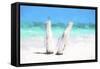 Cuba Painting - In the Beach-Philippe Hugonnard-Framed Stretched Canvas