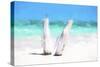 Cuba Painting - In the Beach-Philippe Hugonnard-Stretched Canvas