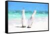 Cuba Painting - In the Beach-Philippe Hugonnard-Framed Stretched Canvas