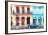 Cuba Painting - Instant of Life in Havana-Philippe Hugonnard-Framed Art Print