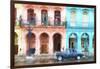 Cuba Painting - Instant of Life in Havana-Philippe Hugonnard-Framed Art Print