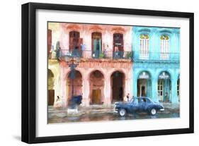 Cuba Painting - Instant of Life in Havana-Philippe Hugonnard-Framed Art Print