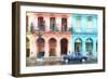 Cuba Painting - Instant of Life in Havana-Philippe Hugonnard-Framed Premium Giclee Print