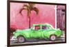 Cuba Painting - Kelly Green Chevrolet-Philippe Hugonnard-Framed Art Print