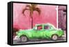 Cuba Painting - Kelly Green Chevrolet-Philippe Hugonnard-Framed Stretched Canvas