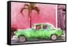 Cuba Painting - Kelly Green Chevrolet-Philippe Hugonnard-Framed Stretched Canvas
