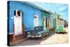 Cuba Painting - Live in Cuba-Philippe Hugonnard-Stretched Canvas