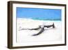 Cuba Painting - Lying on the Beach-Philippe Hugonnard-Framed Art Print