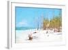 Cuba Painting - Natural Beach-Philippe Hugonnard-Framed Art Print