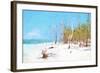 Cuba Painting - Natural Beach-Philippe Hugonnard-Framed Art Print