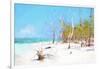 Cuba Painting - Natural Beach-Philippe Hugonnard-Framed Art Print