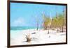 Cuba Painting - Natural Beach-Philippe Hugonnard-Framed Art Print