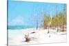 Cuba Painting - Natural Beach-Philippe Hugonnard-Stretched Canvas