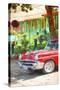 Cuba Painting - Neighbor's Car-Philippe Hugonnard-Stretched Canvas