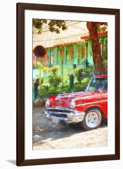 Cuba Painting - Neighbor's Car-Philippe Hugonnard-Framed Art Print