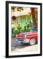 Cuba Painting - Neighbor's Car-Philippe Hugonnard-Framed Art Print