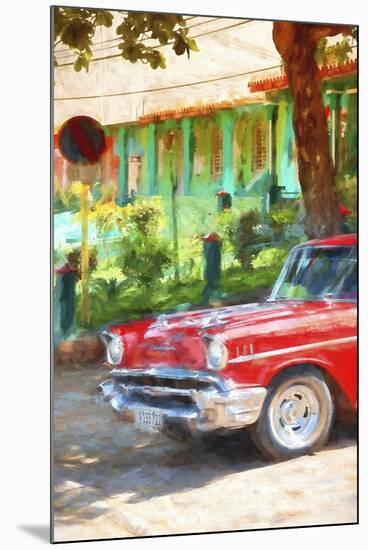 Cuba Painting - Neighbor's Car-Philippe Hugonnard-Mounted Art Print