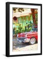 Cuba Painting - Neighbor's Car-Philippe Hugonnard-Framed Art Print
