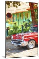 Cuba Painting - Neighbor's Car-Philippe Hugonnard-Mounted Art Print