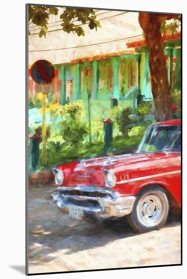 Cuba Painting - Neighbor's Car-Philippe Hugonnard-Mounted Art Print