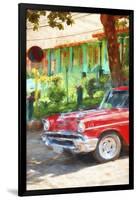 Cuba Painting - Neighbor's Car-Philippe Hugonnard-Framed Art Print