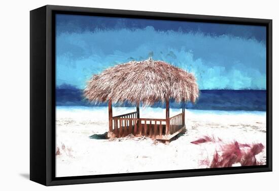 Cuba Painting - Only on the Beach-Philippe Hugonnard-Framed Stretched Canvas