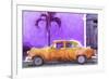 Cuba Painting - Orange Chevrolet-Philippe Hugonnard-Framed Art Print