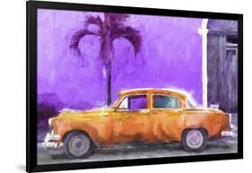 Cuba Painting - Orange Chevrolet-Philippe Hugonnard-Framed Art Print