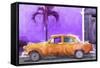 Cuba Painting - Orange Chevrolet-Philippe Hugonnard-Framed Stretched Canvas