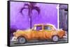 Cuba Painting - Orange Chevrolet-Philippe Hugonnard-Framed Stretched Canvas