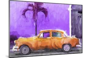 Cuba Painting - Orange Chevrolet-Philippe Hugonnard-Mounted Art Print