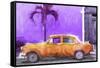 Cuba Painting - Orange Chevrolet-Philippe Hugonnard-Framed Stretched Canvas