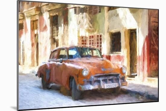 Cuba Painting - Orange Street-Philippe Hugonnard-Mounted Art Print