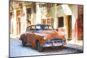 Cuba Painting - Orange Street-Philippe Hugonnard-Mounted Art Print