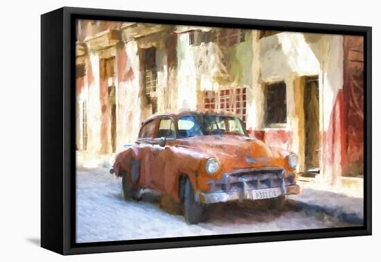 Cuba Painting - Orange Street-Philippe Hugonnard-Framed Stretched Canvas