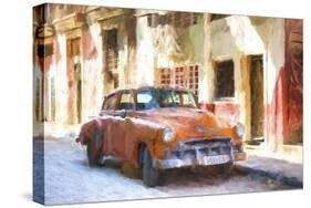 Cuba Painting - Orange Street-Philippe Hugonnard-Stretched Canvas